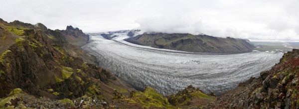 langue glacière à Skaftafell (Islande)