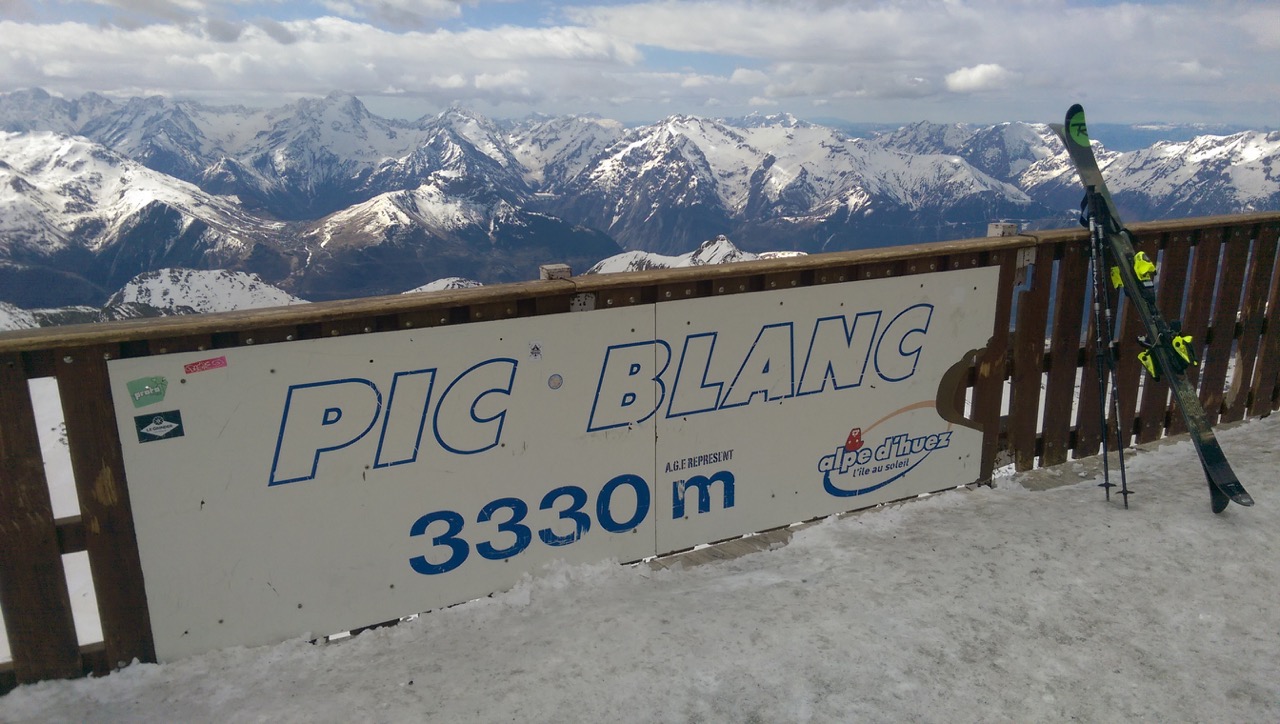 Sur les sommets de l'Alpe d'Huez rien que pour nous en fin de saison
